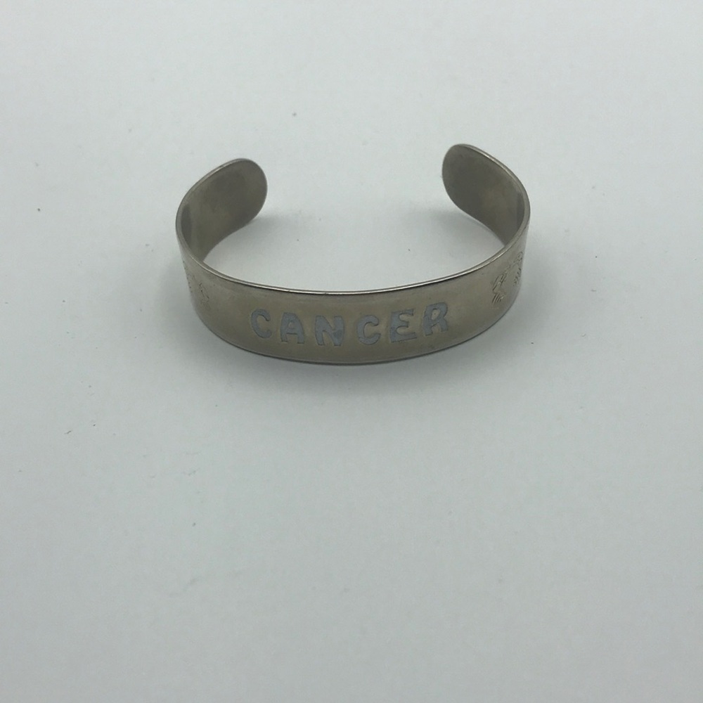 Zodiac Cancer symbol cuff bracelet